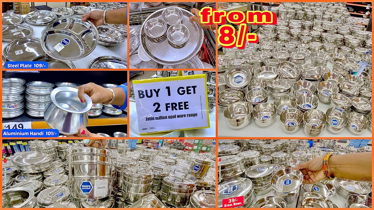 DMART MORE Stainless Steel 50% OFF Clearance Sale, Pick any Offer, Kitchen Items #onlineshopping