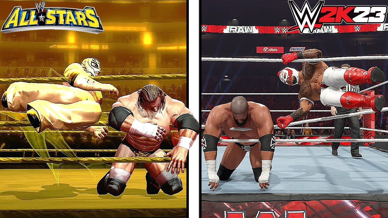 WWE All Stars Vs. WWE 2K23 (Finishers Comparison)