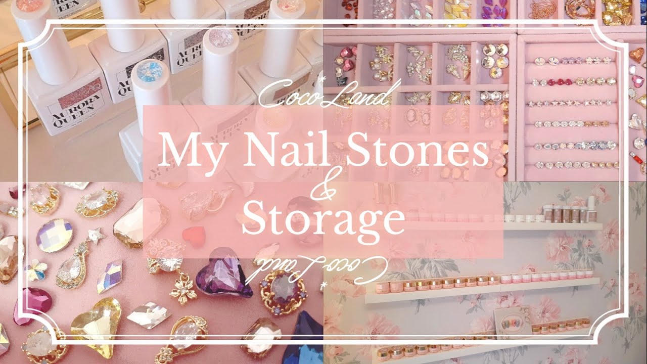 【nail vlog】キラキラ好きな私の👑お気に入りネイルパーツ💎と収納💫を紹介します🧸🌷