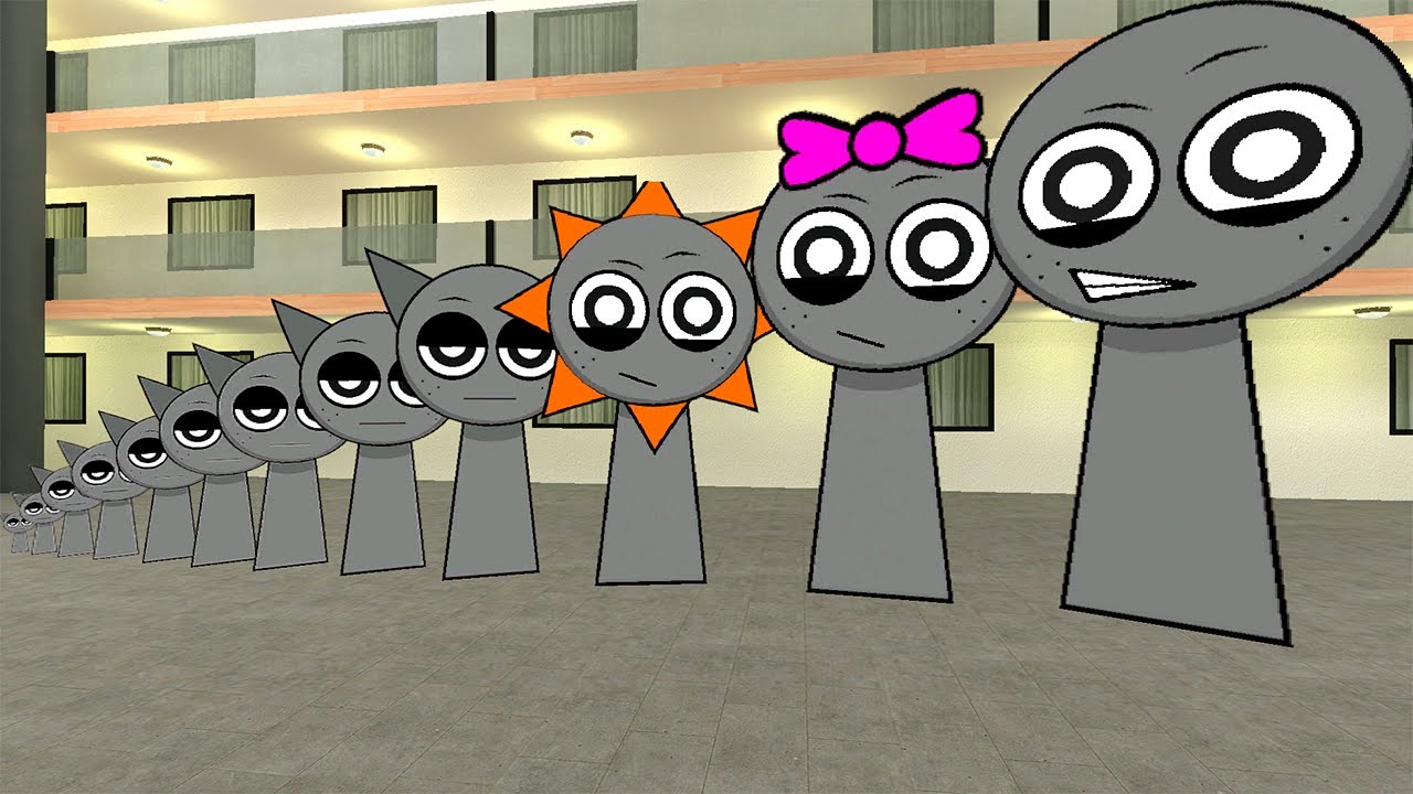 All the Sizes of Sprunki Gray want me to help them