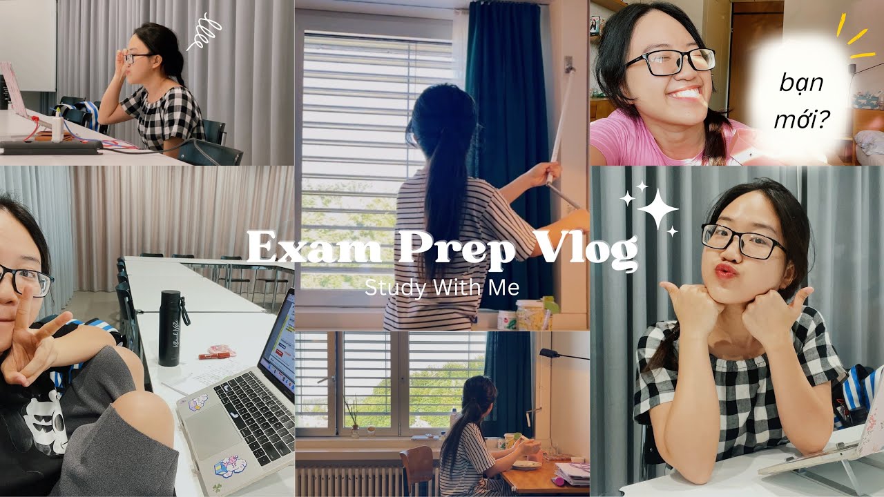 Exam Prep Vlog🇨🇭📚🙇🏻‍♀️ Học & ôn thi hiệu quả giữa mùa hè, Review 