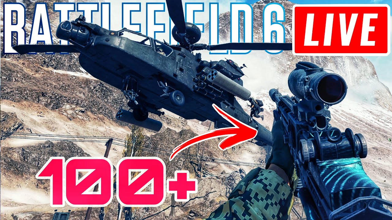 LIVE - BF6: 100+ Kills with EBR DMR @2:13:30 Low 85 FOV & 20/80 Sensitivity Settings