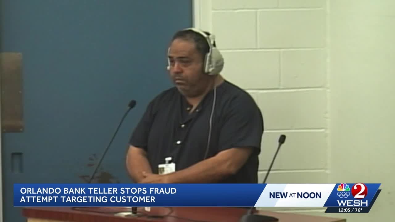 Orlando bank teller stops fraud attempt targeting older customer