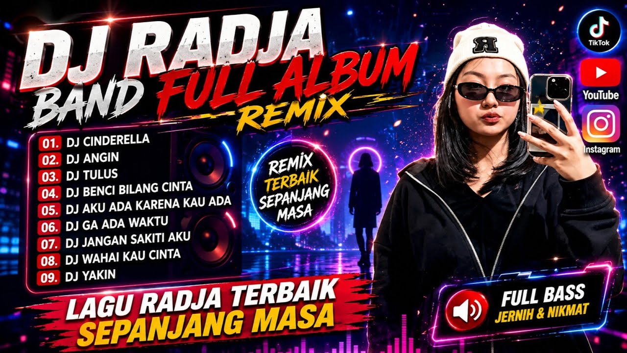 DJ Radja Band Full Album Remix Terbaik Sepanjang Masa | Slow Bass Paling Enak Didengar