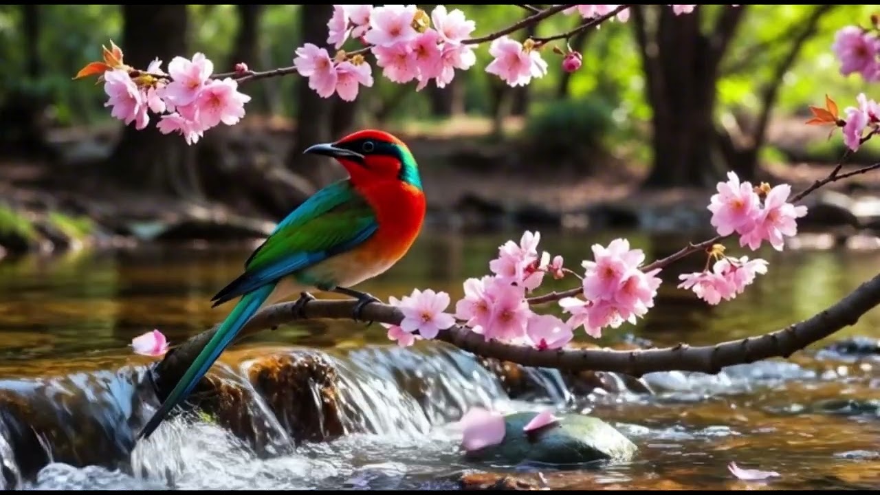 Relax, breathe, and rest with soothing piano melodies,Beautiful nature ,Birds singing ,Relaxing