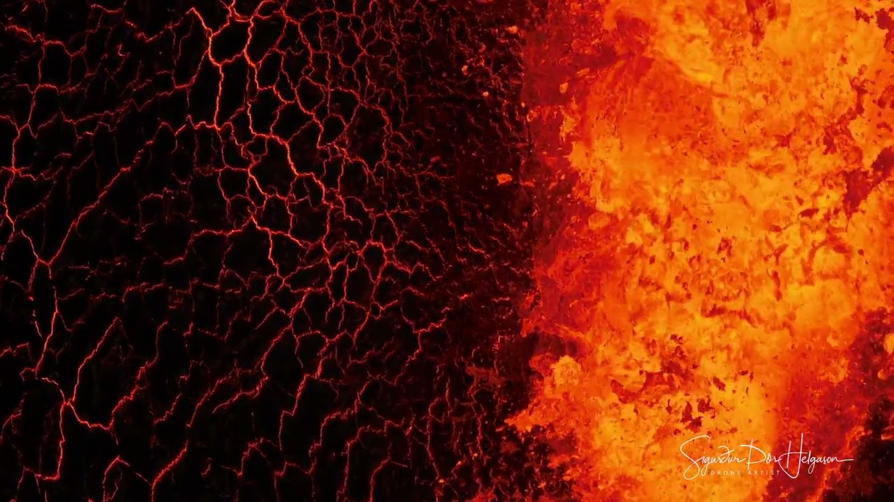 Incredible Lava waves at the Fargradalsfjall volcano eruption