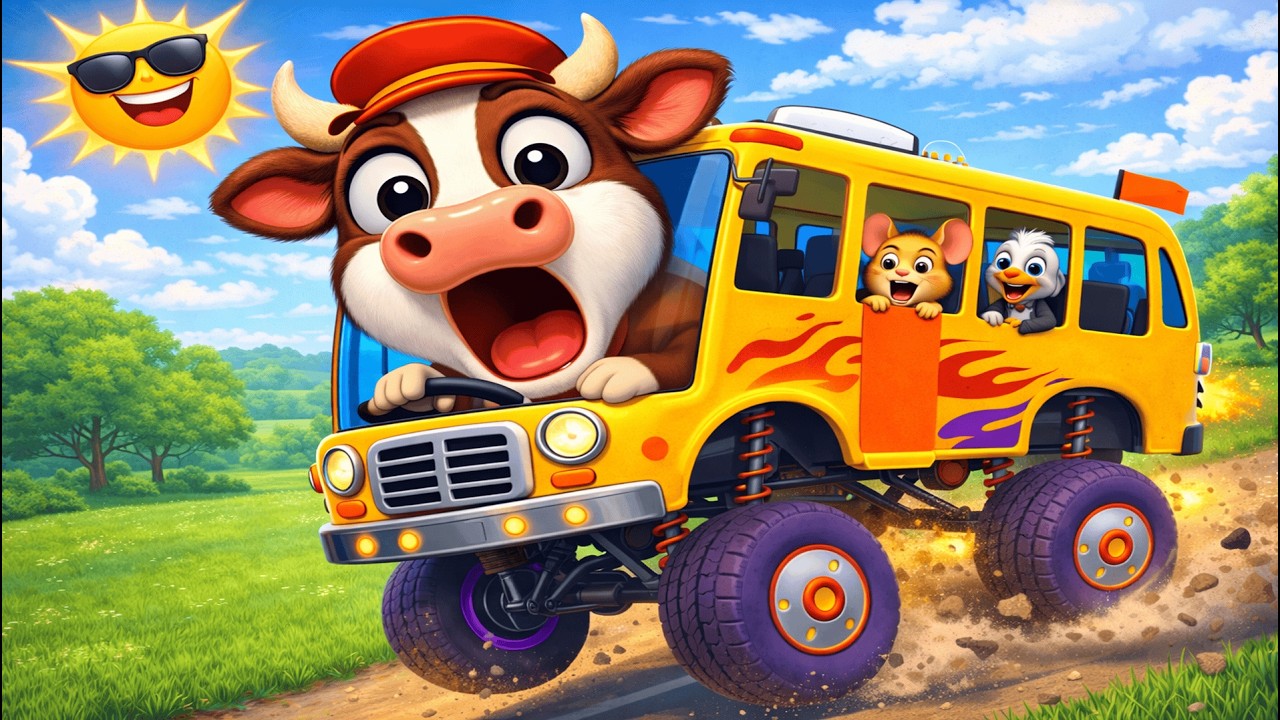 🔥🐮 Aventură Pe Roți - Vacuța La Volan 😂🚌 Desene Animate Copii |TAI TAI