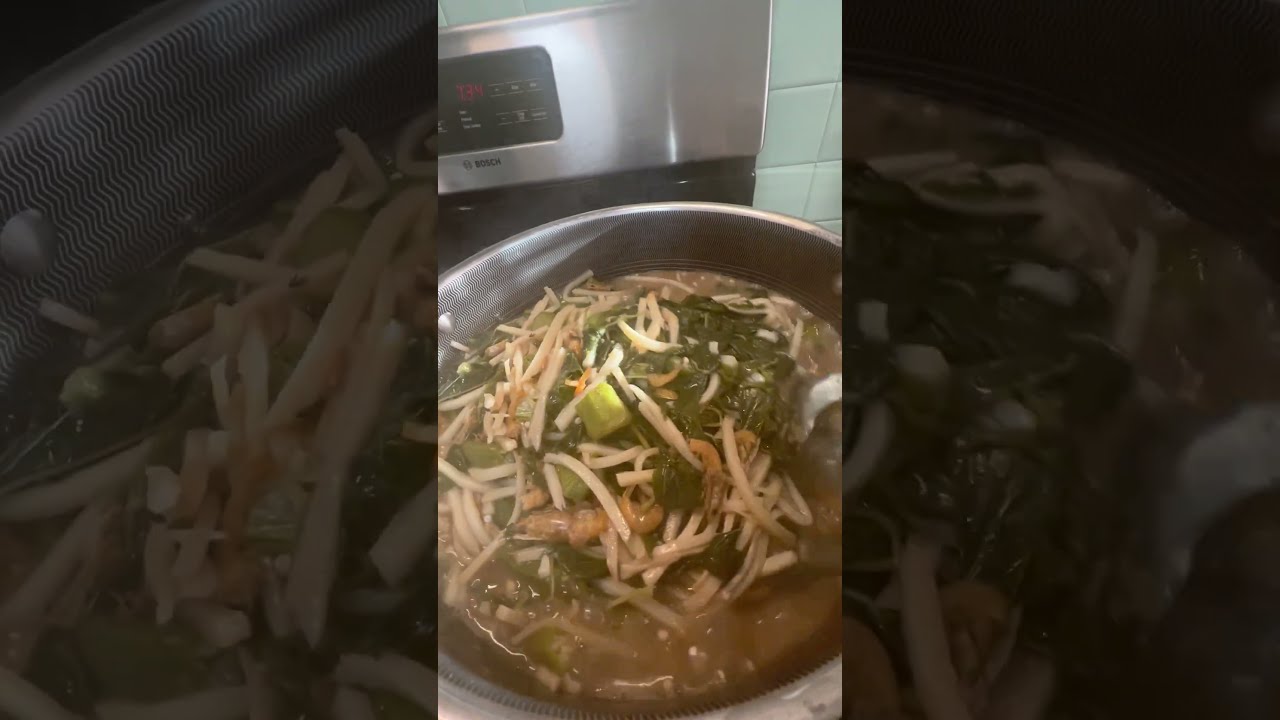 Ilocano Food  Filipino food   Bamboo shoots and jute leaves #pinoyfood #satisfying #asmrsounds