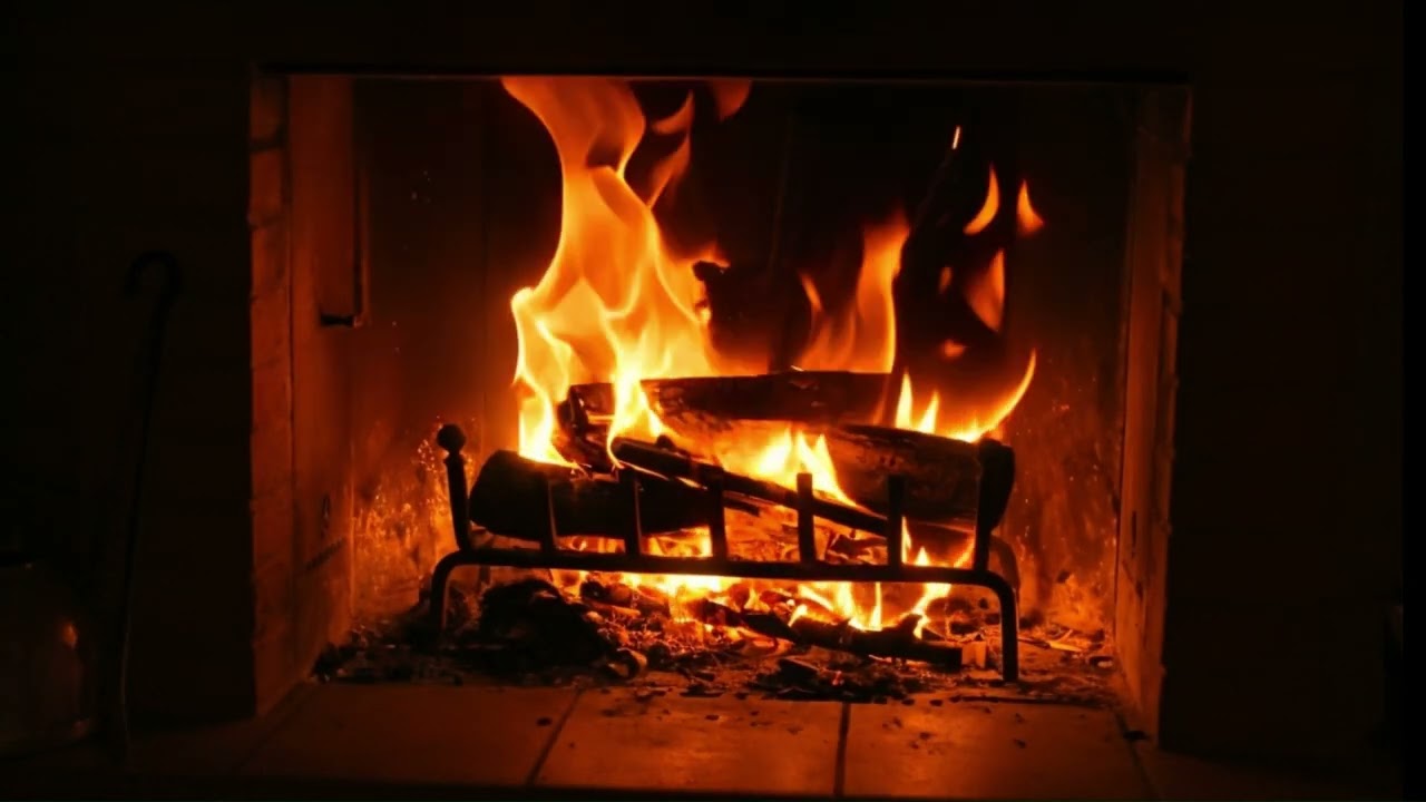 Camino acceso (con rumore fuoco scoppiettante sottofondo) - Video HD - soundtrack - durata 3 ore.
