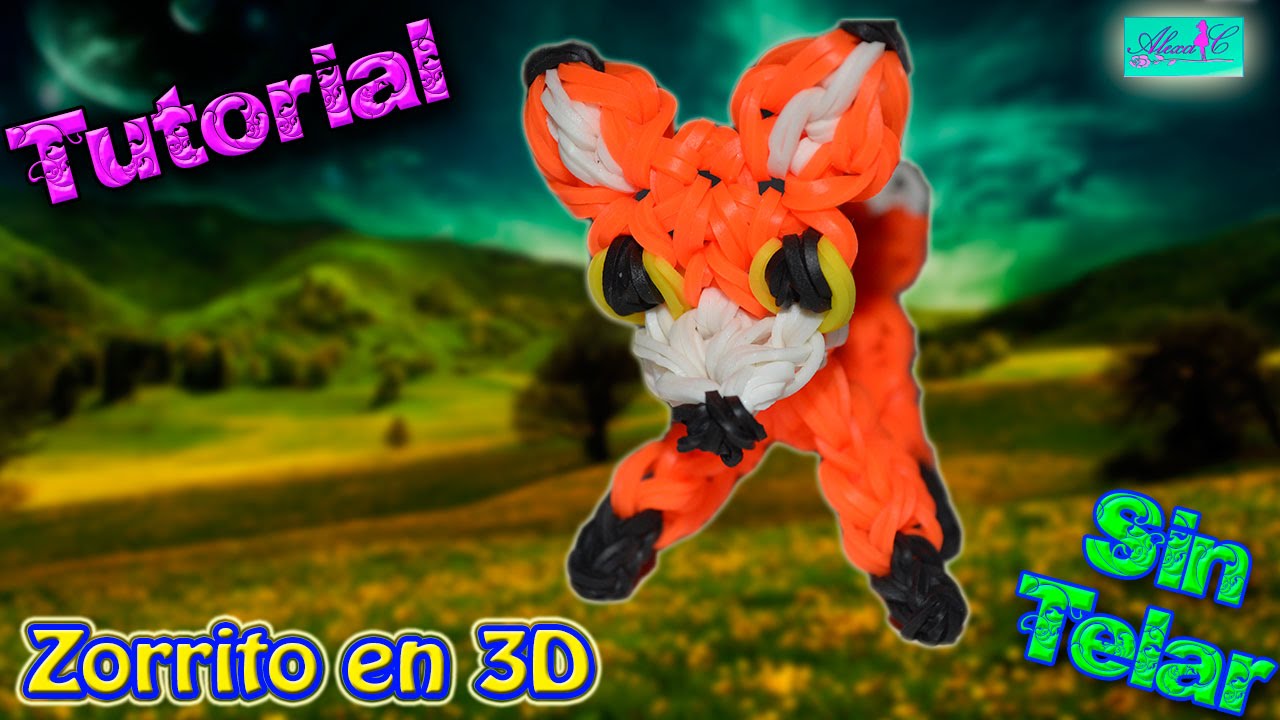 ♥ Tutorial: Zorrito de gomitas en 3D (sin telar) ♥