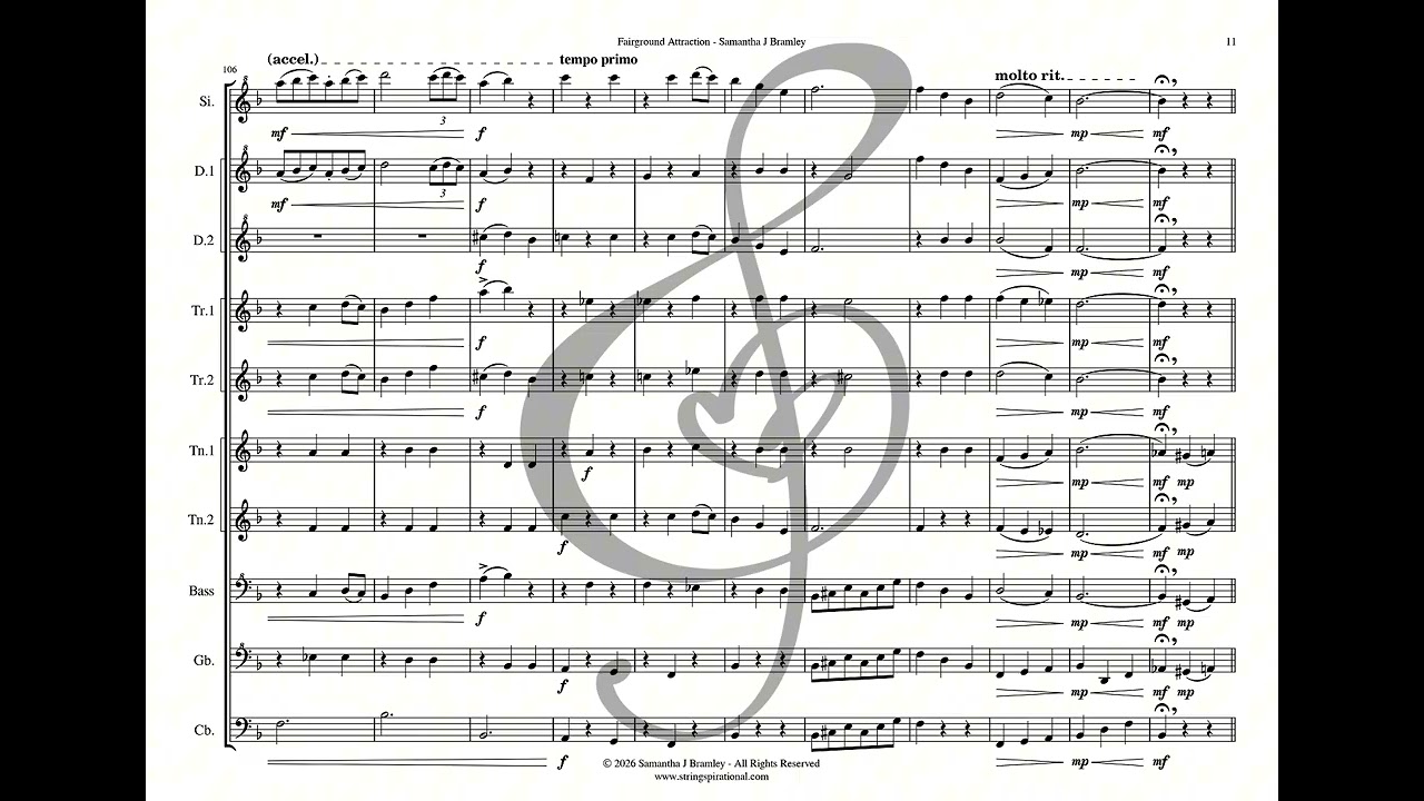 Samantha J Bramley, Opus 16 - Fairground Attraction (for recorder orchestra)