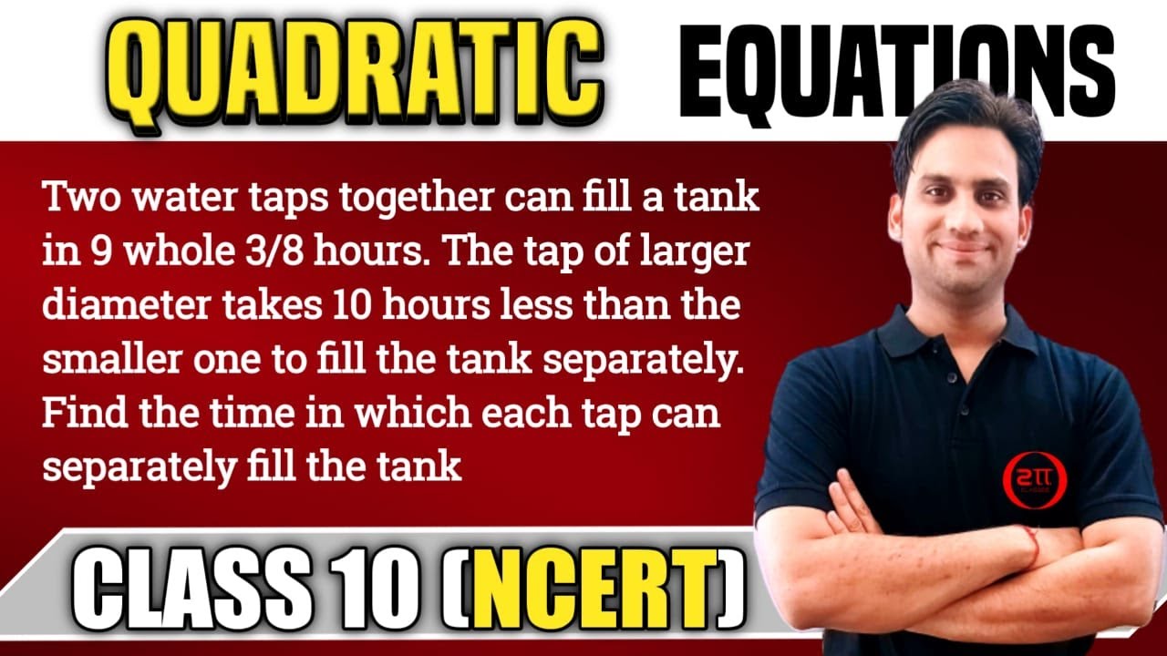 Two water taps together can fill a tank in 9 whole 3/8 hours. The tap of larger diameter takes 10