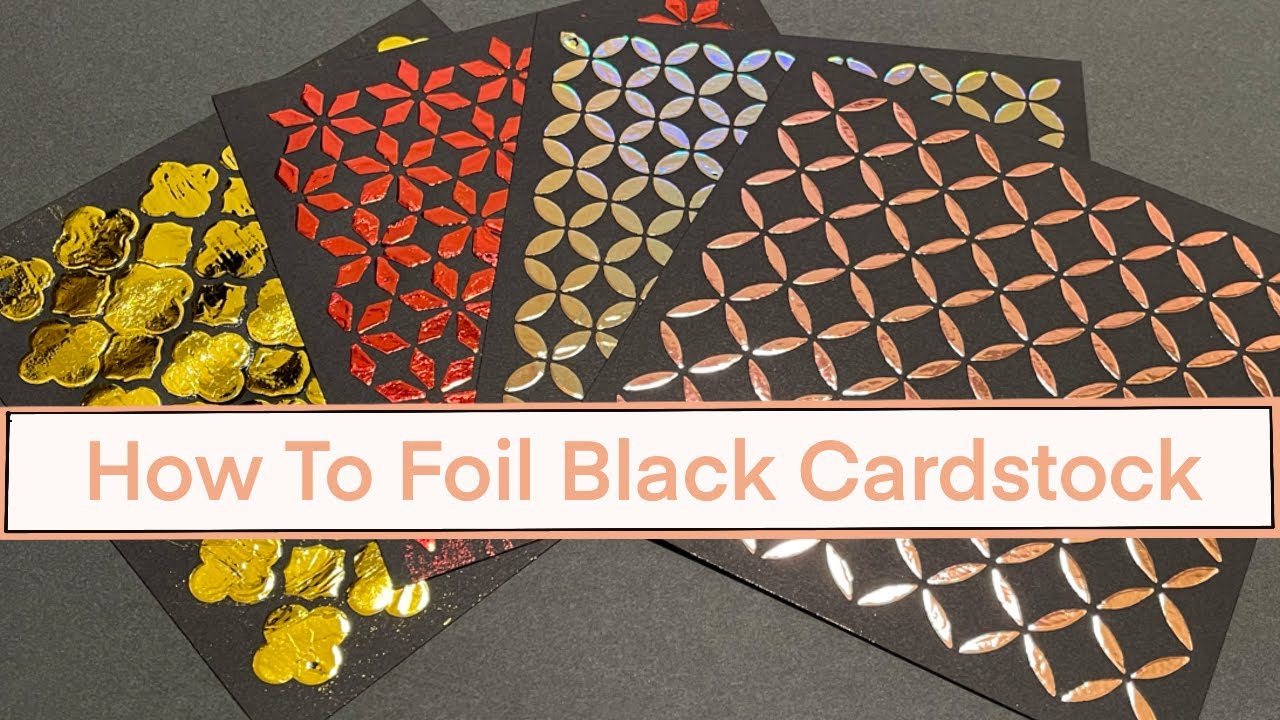 How To Foil On Cardstock | Foiling on Black Cardstock with Laminator