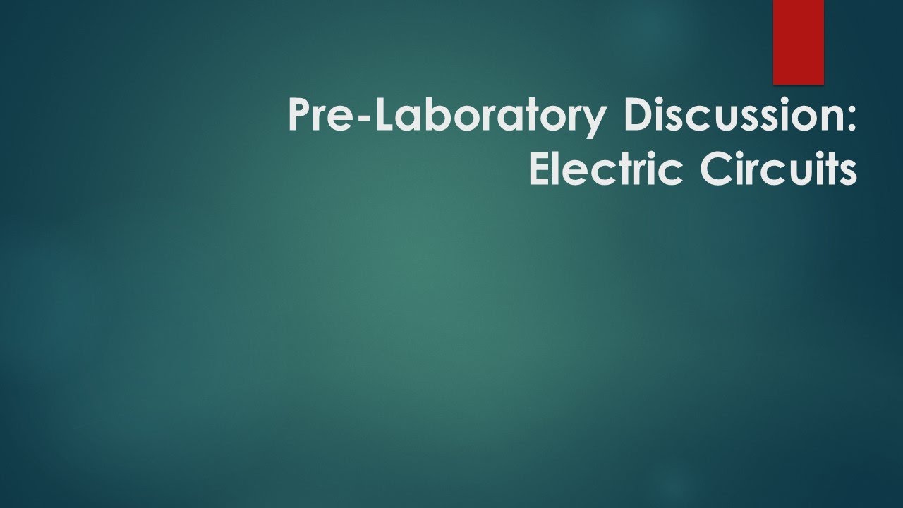 Pre Lab Discussion for the experiment 