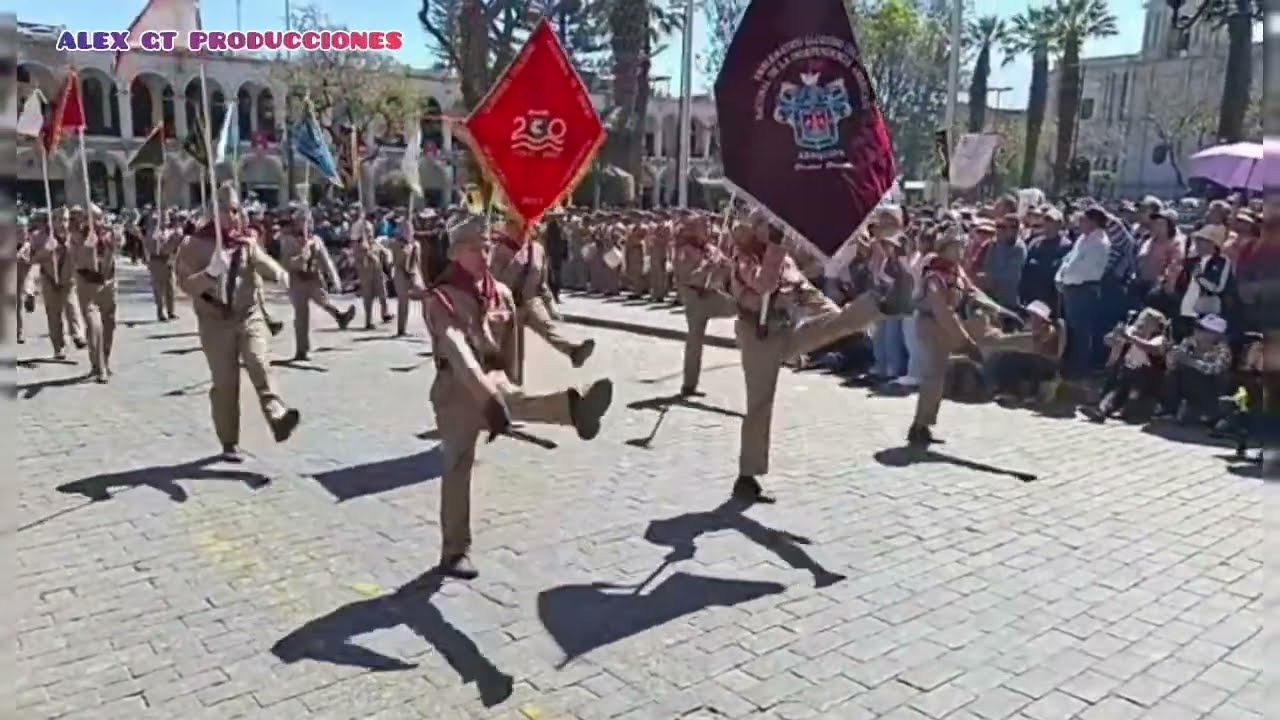 Colegio E. Independencia Americana - Desfile - El Paseo del Estandarte y la Bandera Arequipa - 2025