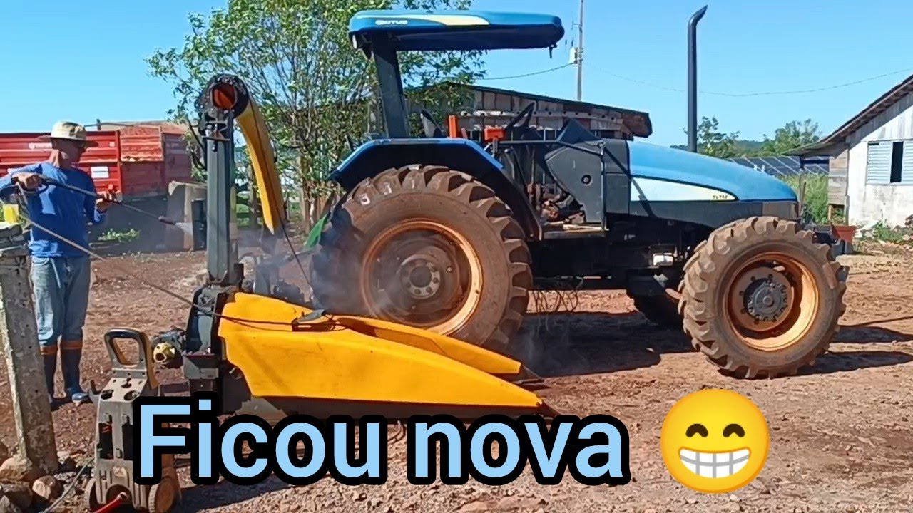 Um banho de óleo na ensiladeira 😁 # adubando as pastagens # fazendo um portão.