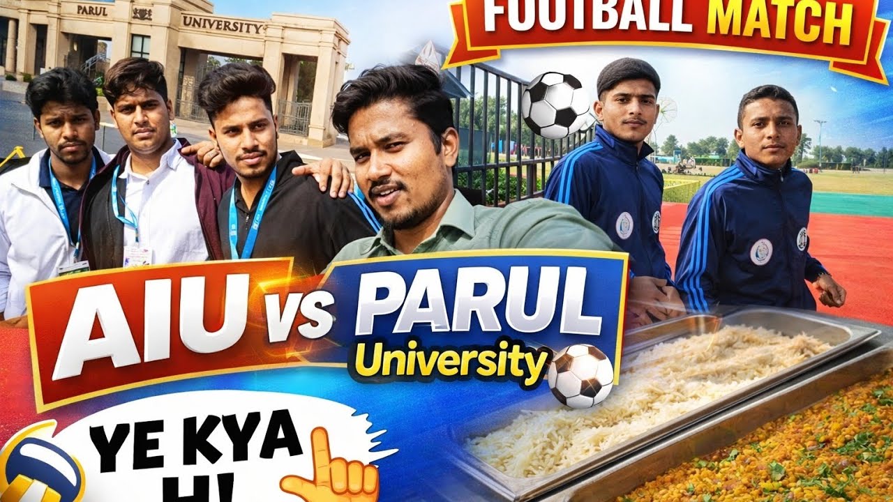 AIU Football Match at Parul University⚽❤️🔥 Inter University Match|#paruluniversity#viral#vlog#shorts