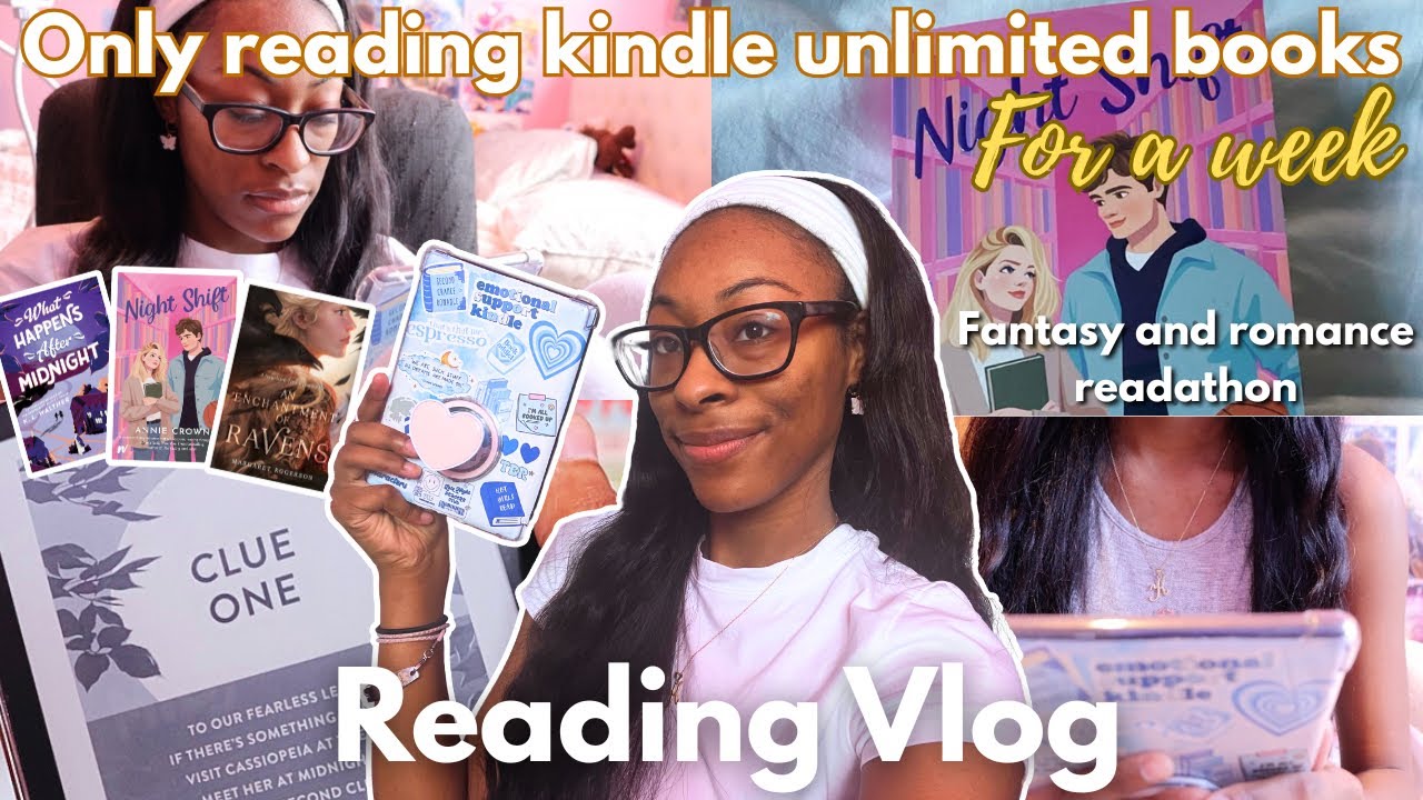 reading kindle unlimited books for a week | reading vlog 📚✨