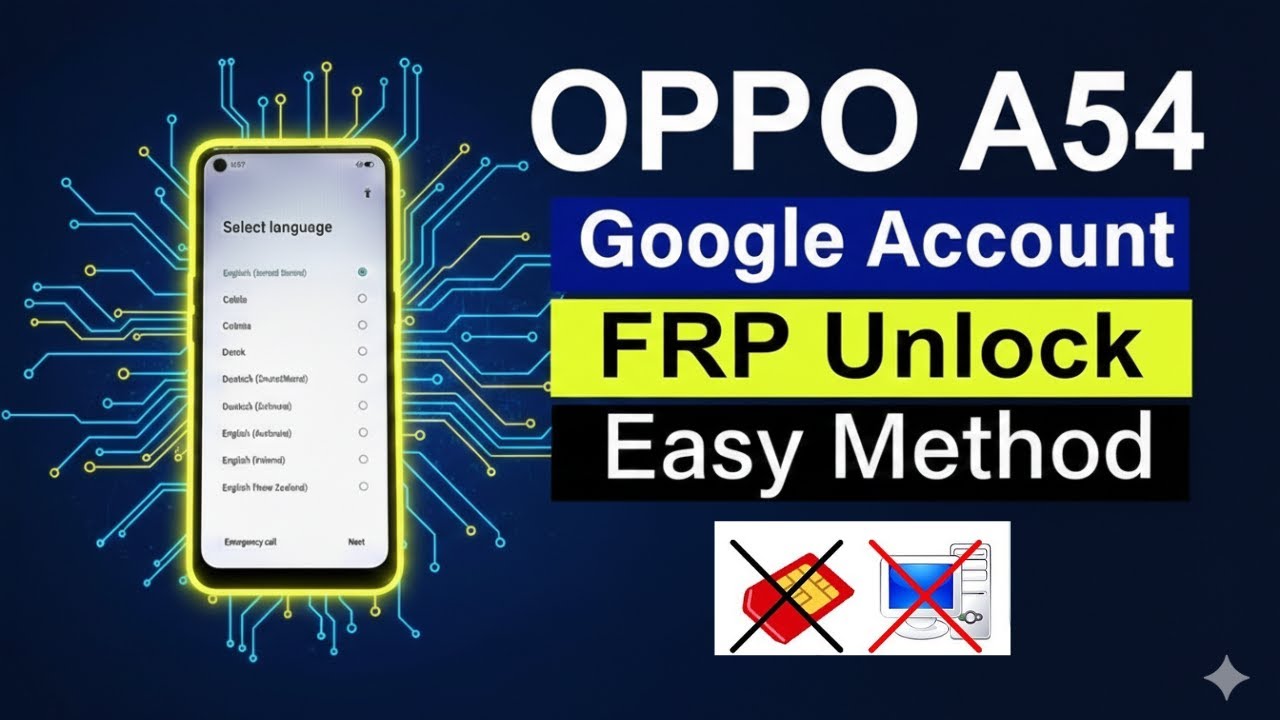 Oppo A54 FRP Unlock 2026 | Google Account Bypass Without PC (New Method)