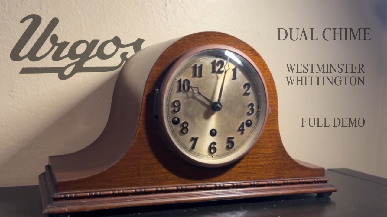 VERY RARE 1920&rsquo;s Urgos Bawo & Dotter Dual Chime Whittington/Westminster Mantel Clock Full Demo