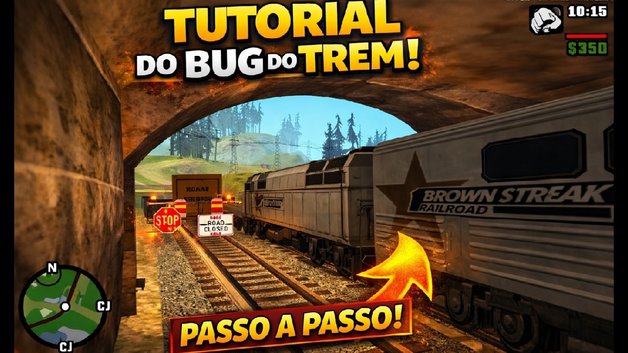 BUG SECRETO do GTA SA — Trem ignora bloqueio!