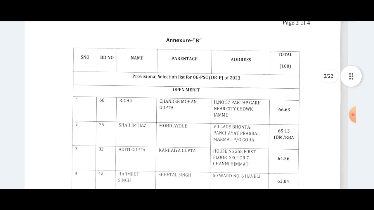 JKPSC Assistant professor Finally Selection List Out.