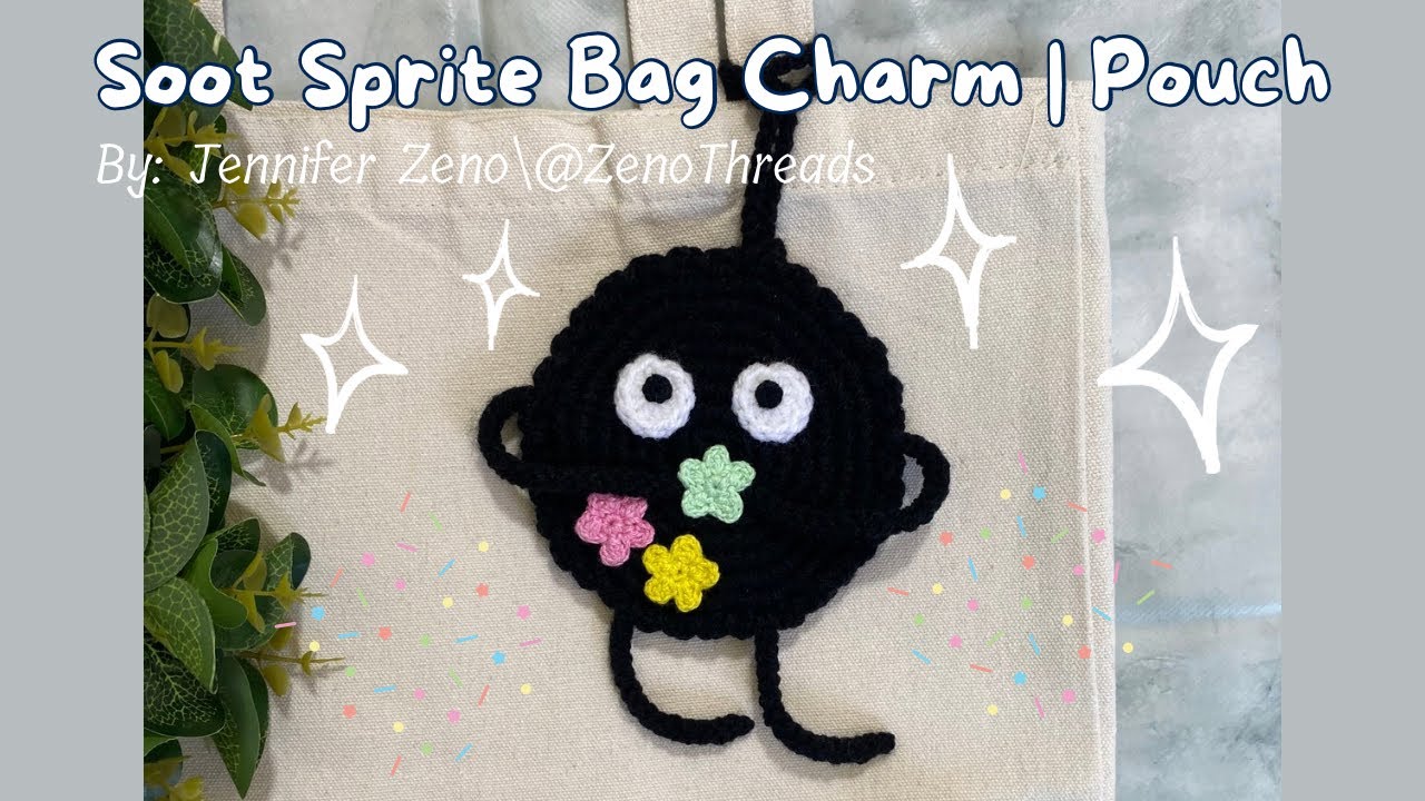 Crochet Soot Sprite Bag Charm | Crochet Pouch