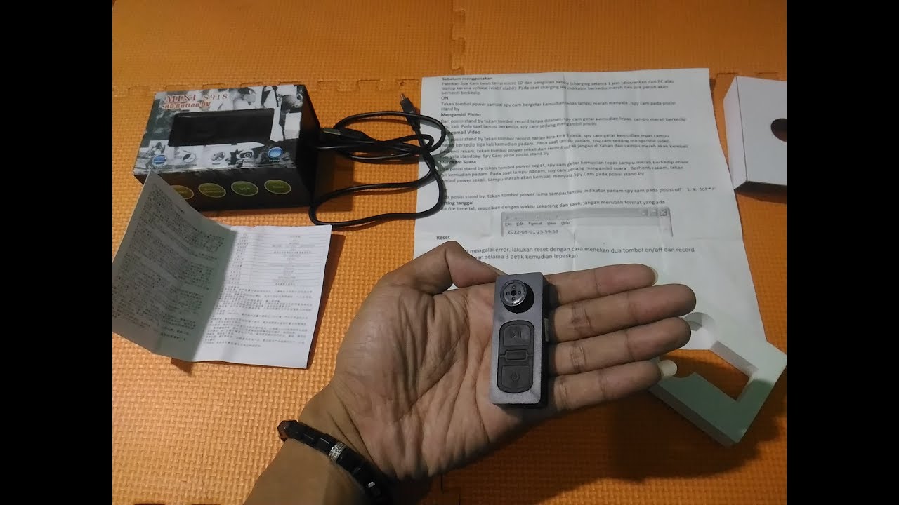 Review Dan Cara Menggunakan KAMERA KANCING BAJU S918 Lengkap Dengan Manual Text Bahasa Indonesia