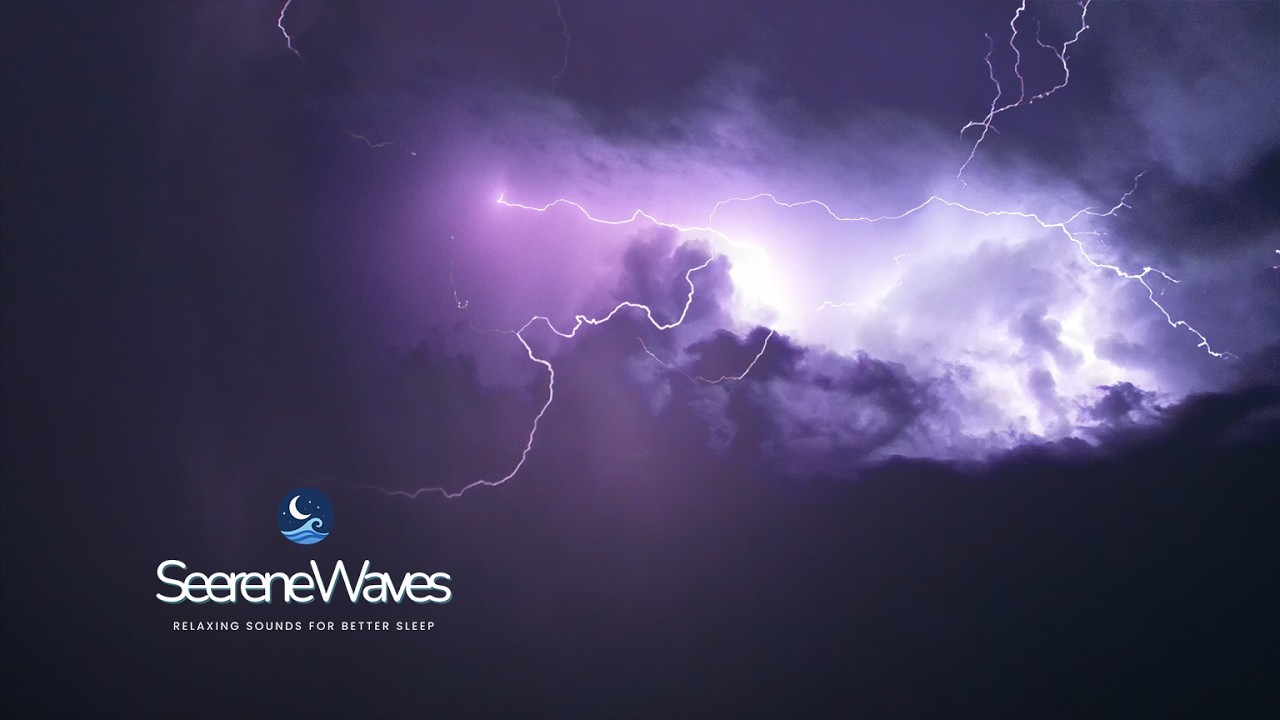 Thunderstorm at Night | 3 Hours of Heavy Rain & Lightning Sounds for Sleep, Study & Deep Focus