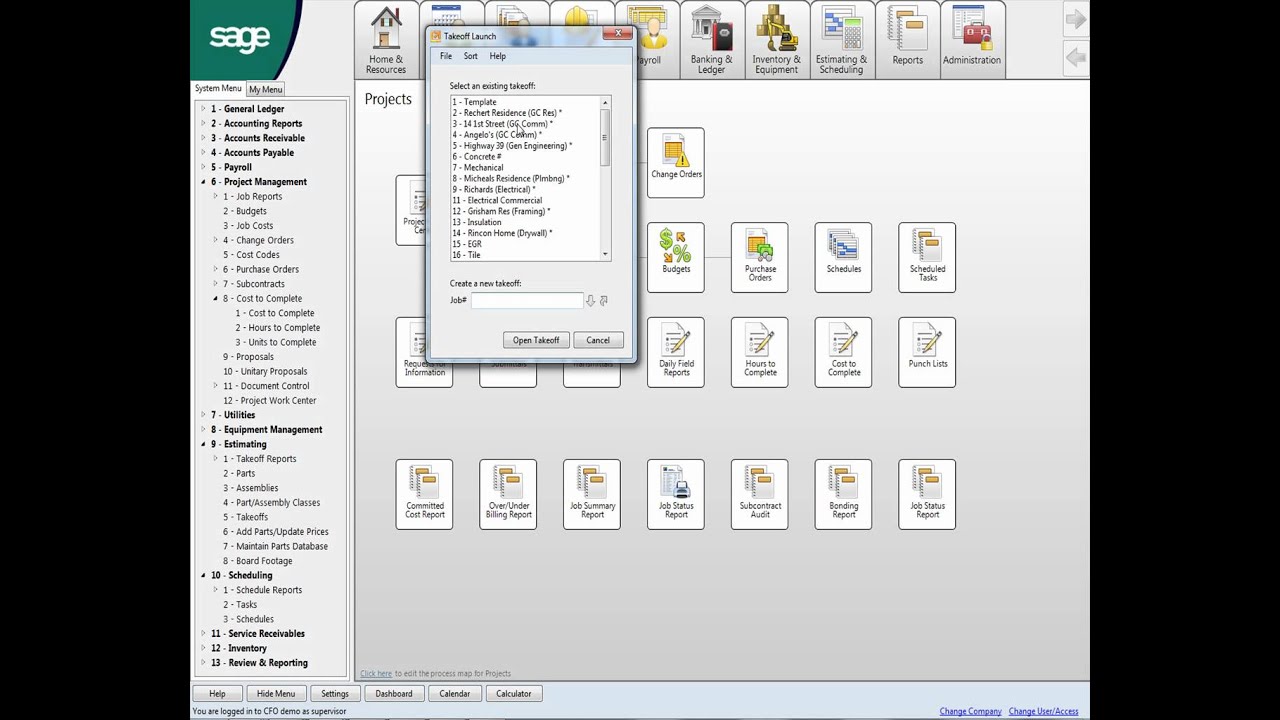 Sage 100 Contractor Scheduling
