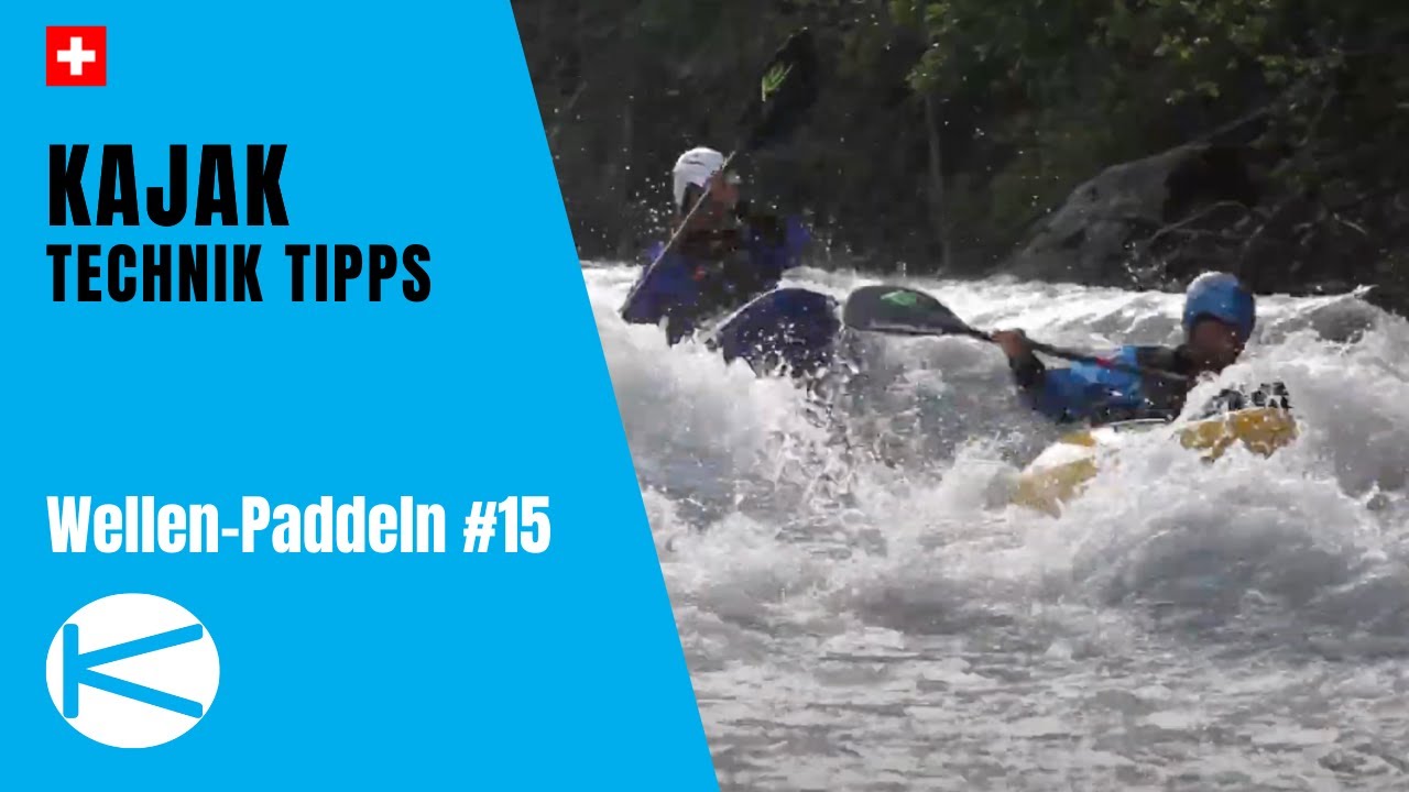 Wellen seitwärts paddeln, ohne zu kentern. Kajak-Technik für leicht fortgeschrittene Paddler.