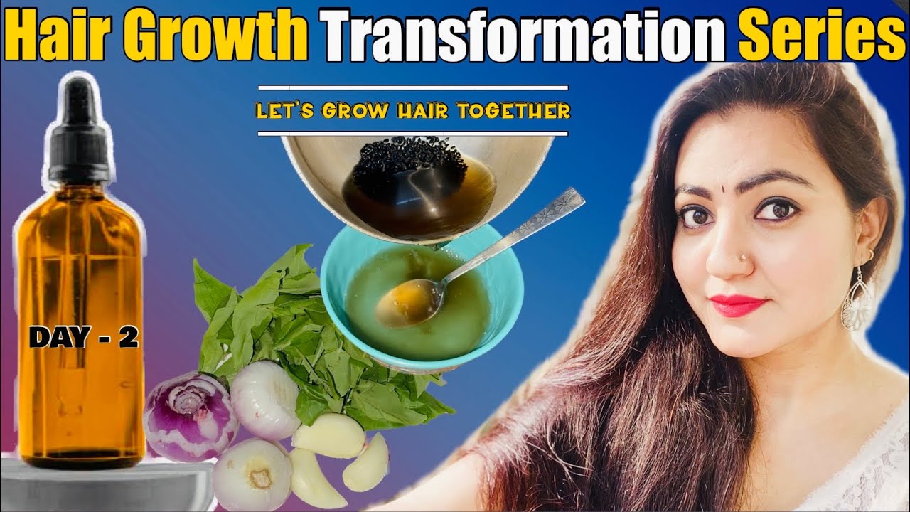 EXTREME HAIR GROWTH TRANSFORMATION CHALLENGE (Day 2) : Fix Thin,Dull,Dry & Damaged Hair Naturally💕