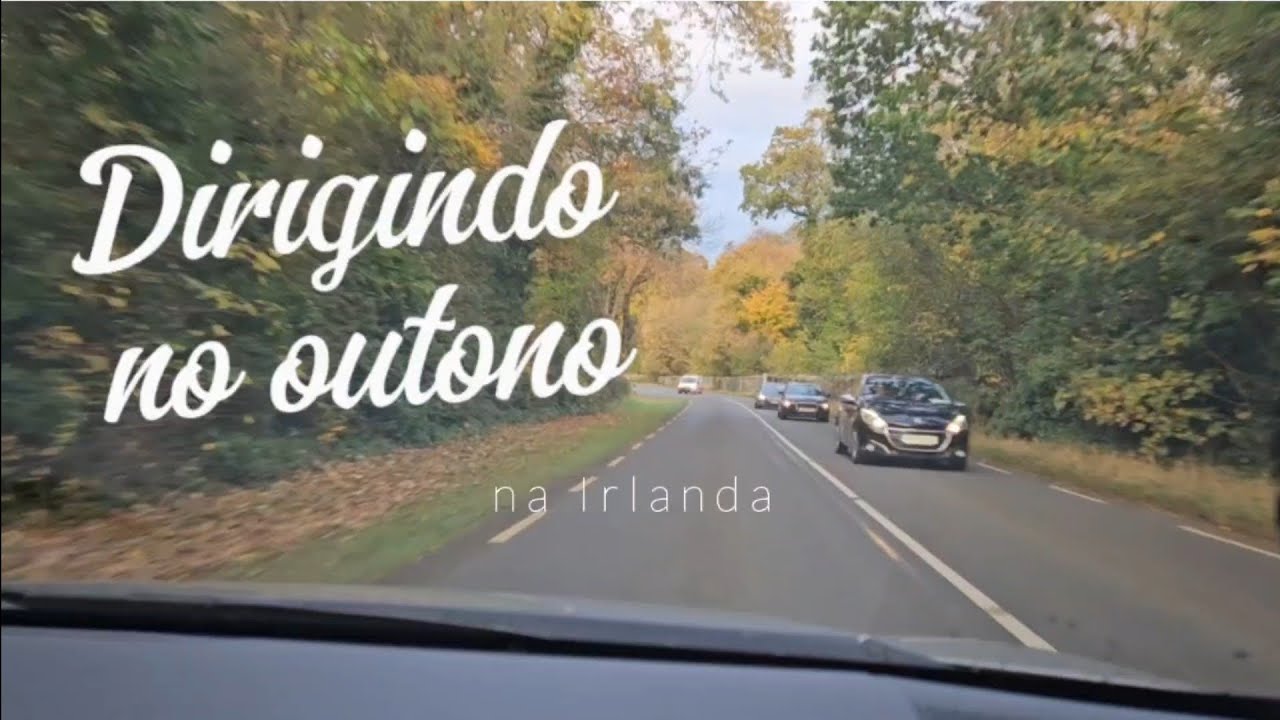 Dirigindo no outono na Irlanda
