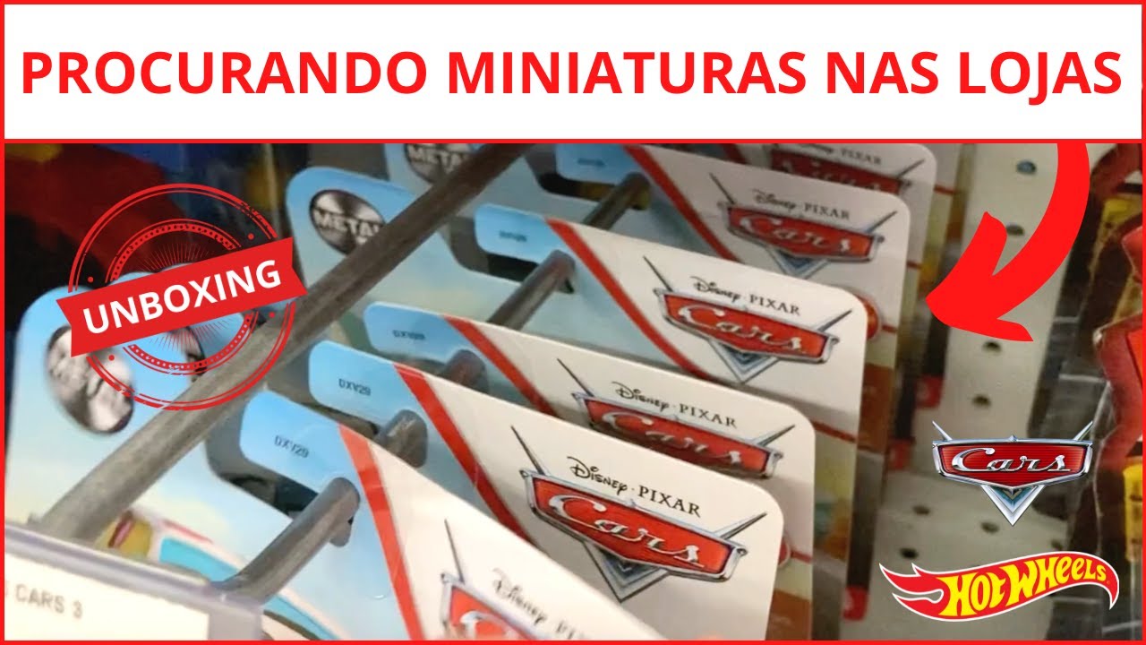 CARROS DISNEY/ PIXAR + HOT WHEELS - Visitando Lojas e Unboxing no Final