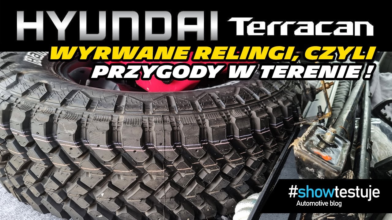 Hyundai Terracan 4WD - WYRWANE relingi, bagażnik dachowy spadł z auta! [ #showtestuje ] VLOG