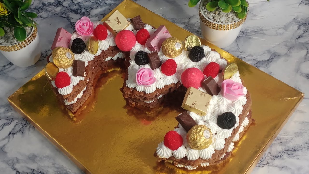 طورطة الارقام number Cake لأعياد الميلاد راقية بجينواز قطنية ناجحة 💯/💯 للمبتدئات
