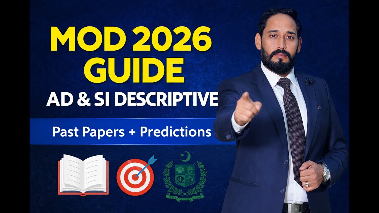 Ministry of Defence AD & SI 2026 | Structure Past Questions | What to Prepare for Descriptive Papers
