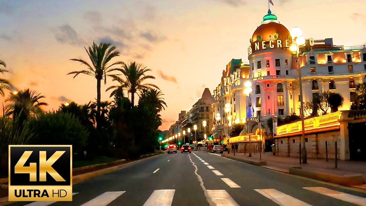 Driving from Saint-Jean-Cap-Ferrat to Nice I  FRANCE I 4K