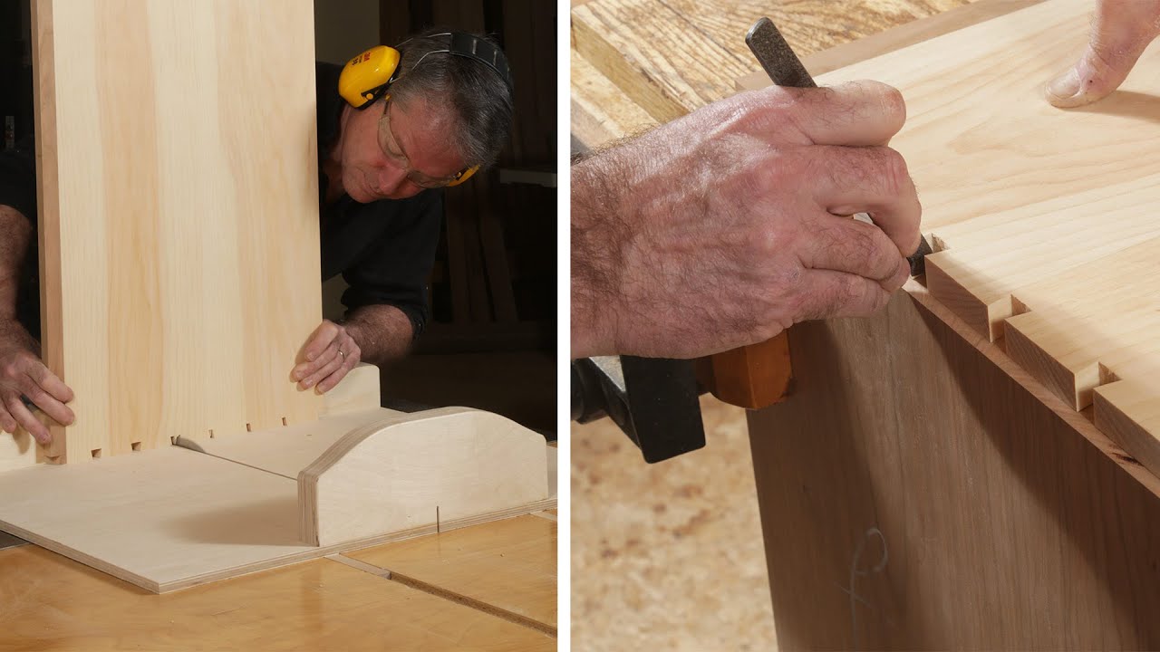 Dovetailing by machine and by hand – Shaker Dresser Episode 3