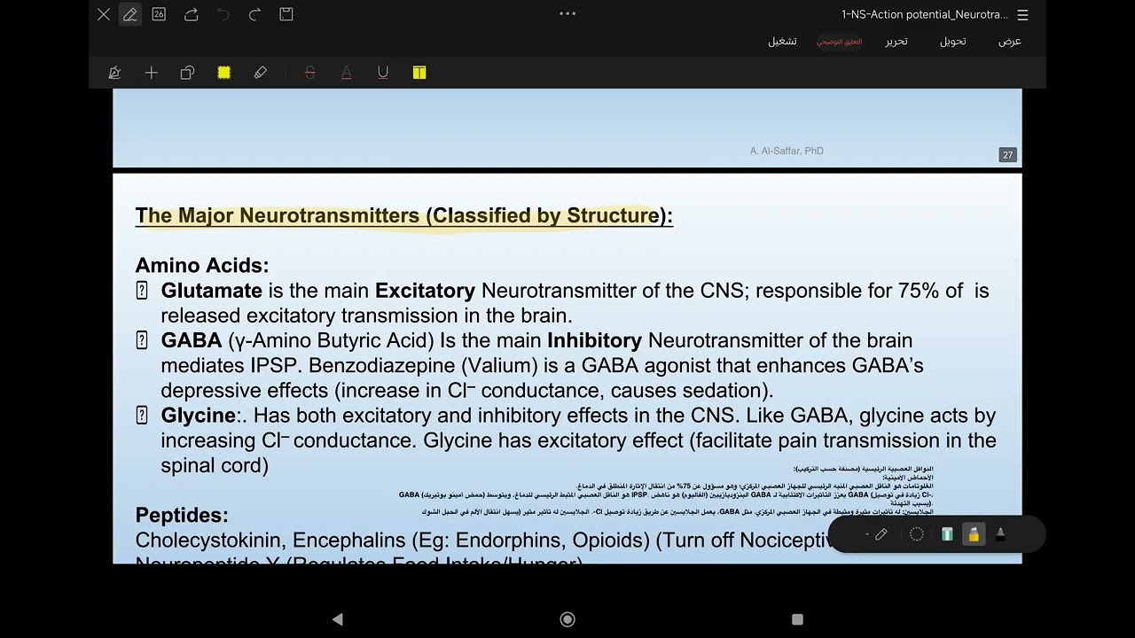Neurotransmitters types ... Lec 3 final part