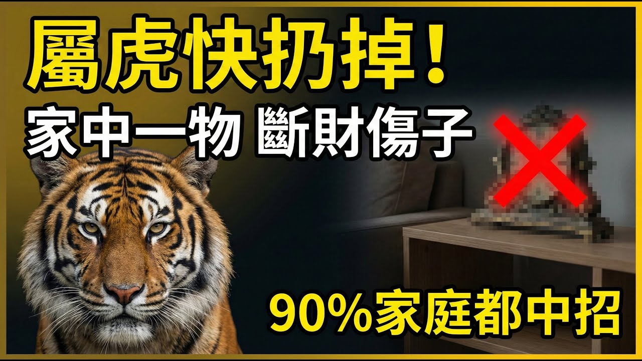 屬虎的最大忌諱！若不註意，不僅破財，還會影響子女前程，很多家庭都中招了，快看你家有沒有？#屬虎 #生肖虎運勢 #風水禁忌 #破財 #居家風水 #招財 #子女教育 #改運 #生肖虎 #避煞 #家庭運勢