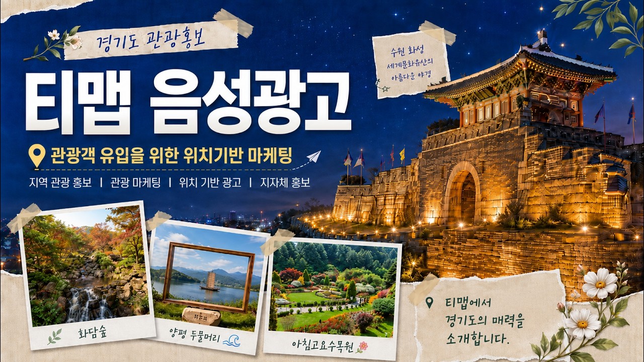 [티맵 음성광고] 경기도 관광홍보 사운드마케팅 전문 라디오광고 국내 1위 멜로펀치