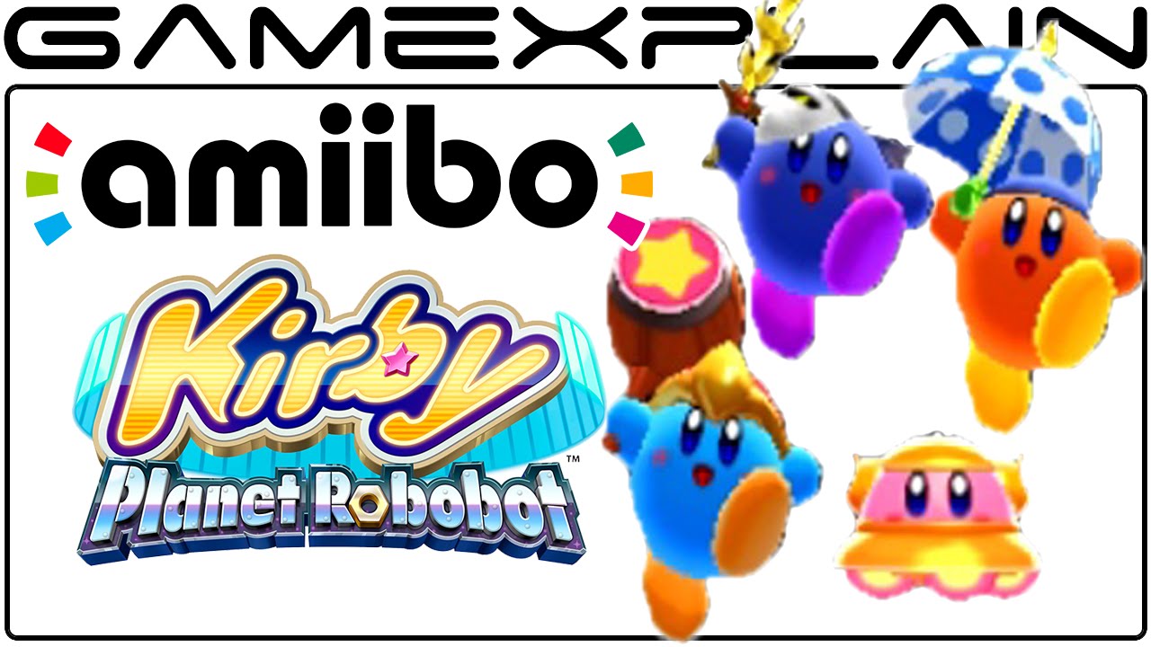 amiibo in Kirby: Planet Robobot Gameplay (Meta Knight, Dedede, Waddle Dee, & Kirby amiibo)