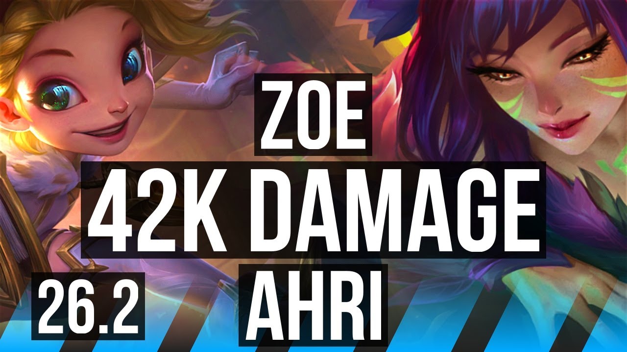 ZOE vs AHRI (MID) | Good KDA: 17/1/8, 42K damage | EUW Master | 26.2