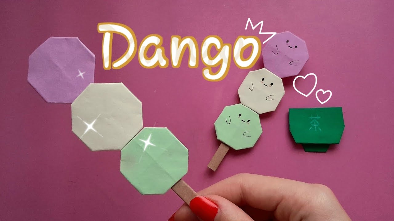 Make an adorable Dango 🍡 origami in JUST 4 minutes | how to make a dango origami