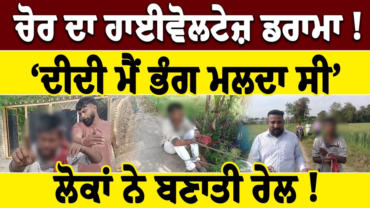 ਮੇਰੀ ਗੱਲ ਤਾਂ ਸੁਣਲੋ ਦੀਦੀ ਮੈਂ ਭੰਗ ਮਲਦਾ ਸੀ...ਮੈਂ ਚੋਰੀ ਨੀਂ ਕੀਤੀ, ਫੜ ਲਿਆ ਬੰਦਾ, ਬਣਾਤੀ ਰੇਲ !