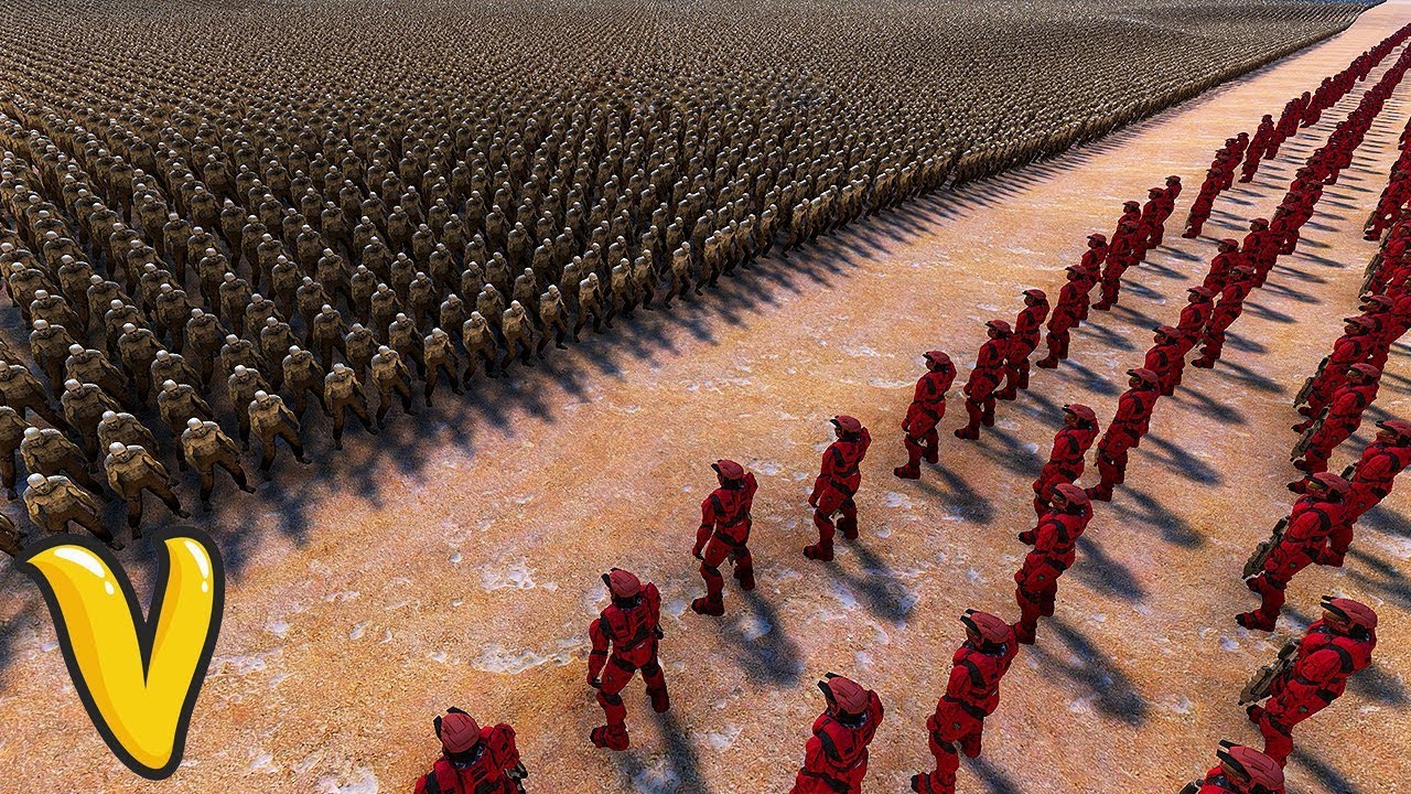 HALO 300 SPARTANS VS 100000 ZOMBIES! Ultimate Epic Battle Simulator Funny Moments!