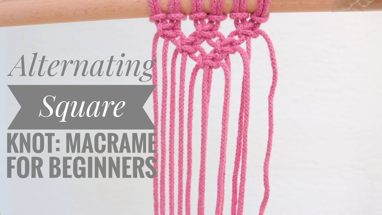 How to: Alternating Square knot/ macrame for beginners/ makrame za začetnike