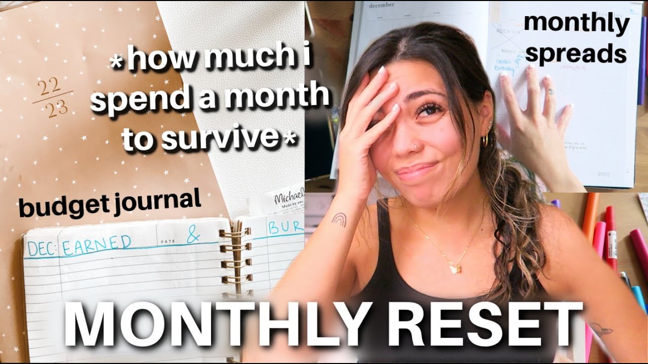 how much i spend a month to live (mortgage, bills, loans) how I plan monthly budget + journal pages!