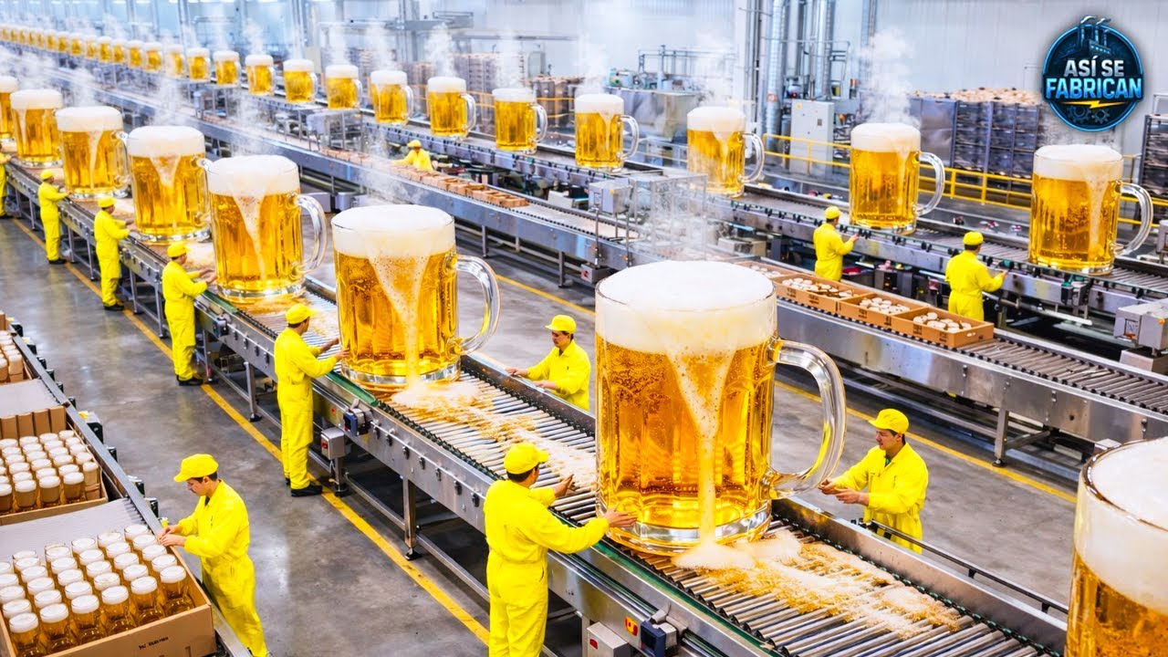 CÓMO se HACEN MILLONES de LITROS de CERVEZA 🍺| PROCESO INDUSTRIAL